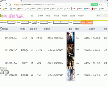 【毕设】jsp098ssm电影视预约推荐系统hsg3927AIA5毕业设计