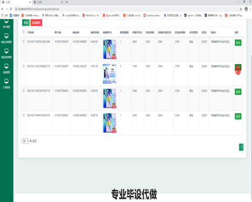 毕设ssm246品牌手机销售信息系统毕业设计