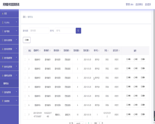 毕设springboot032阿博图书馆管理系统毕业设计