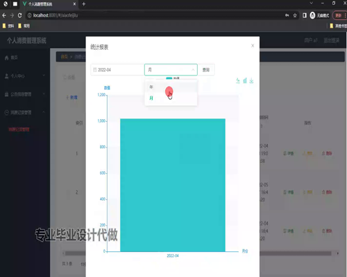 毕设ssm744个人消费管理系统+vue毕业设计