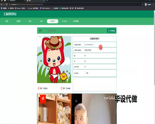 毕设ssm798基于java的汇编课程网站+vue毕业设计