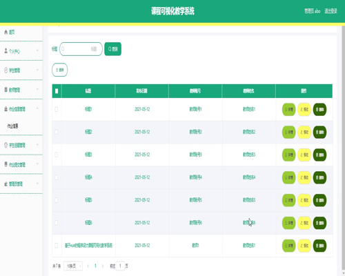 毕设ssm360基于vue的程序设计课程可视化教学系统+vue毕业设计