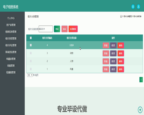 毕设ssm146基于Spring框架的电子相册系统毕业设计